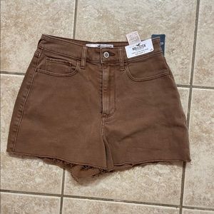 Hollister brown jean shorts, 25 waist